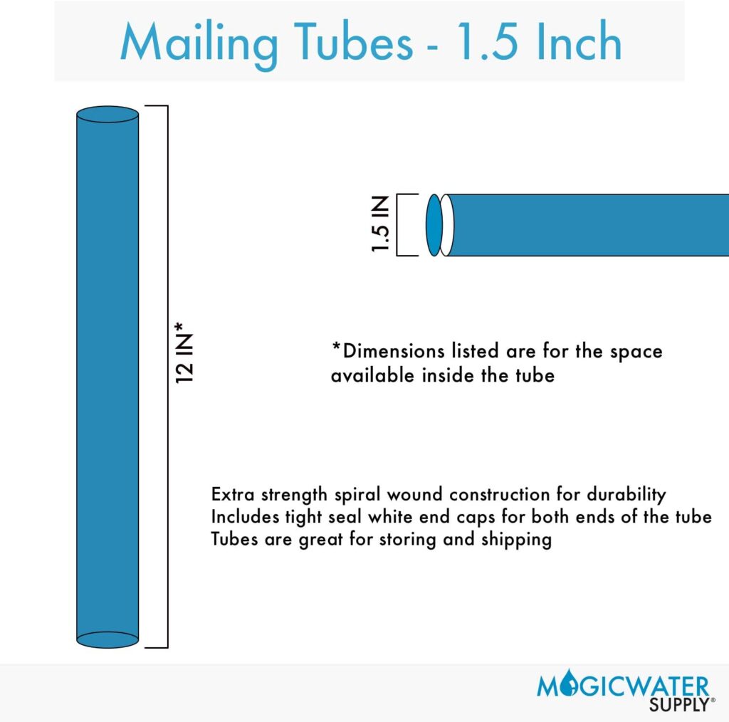  MagicWater Supply Mailing Tube - 2 in x 15 in - Kraft - 12  Pack - for Shipping and Storage of Posters, Arts, Crafts, and Documents :  Office Products